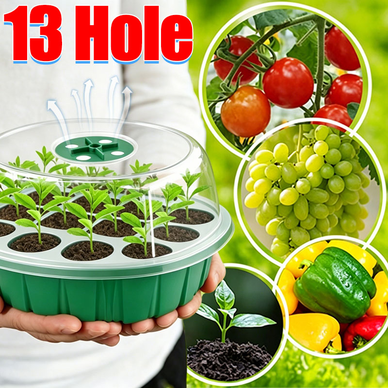 Dome Propagation Kit - 13 Hole Growing Starting Nursery Trays