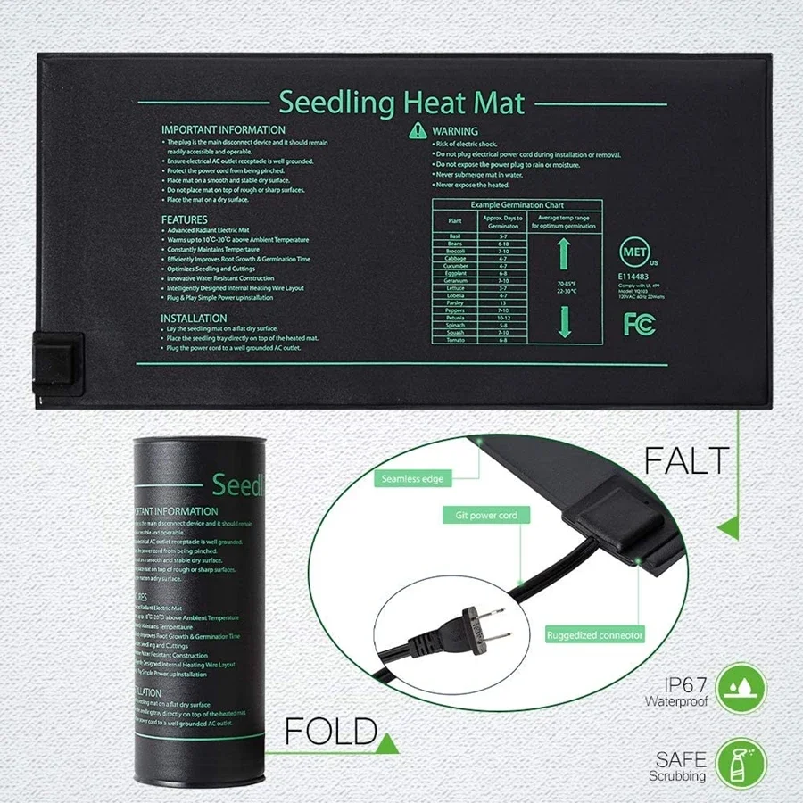 4 Sizes 220V EU Plug Seedling  - Seedling Heat Pad recension och pris