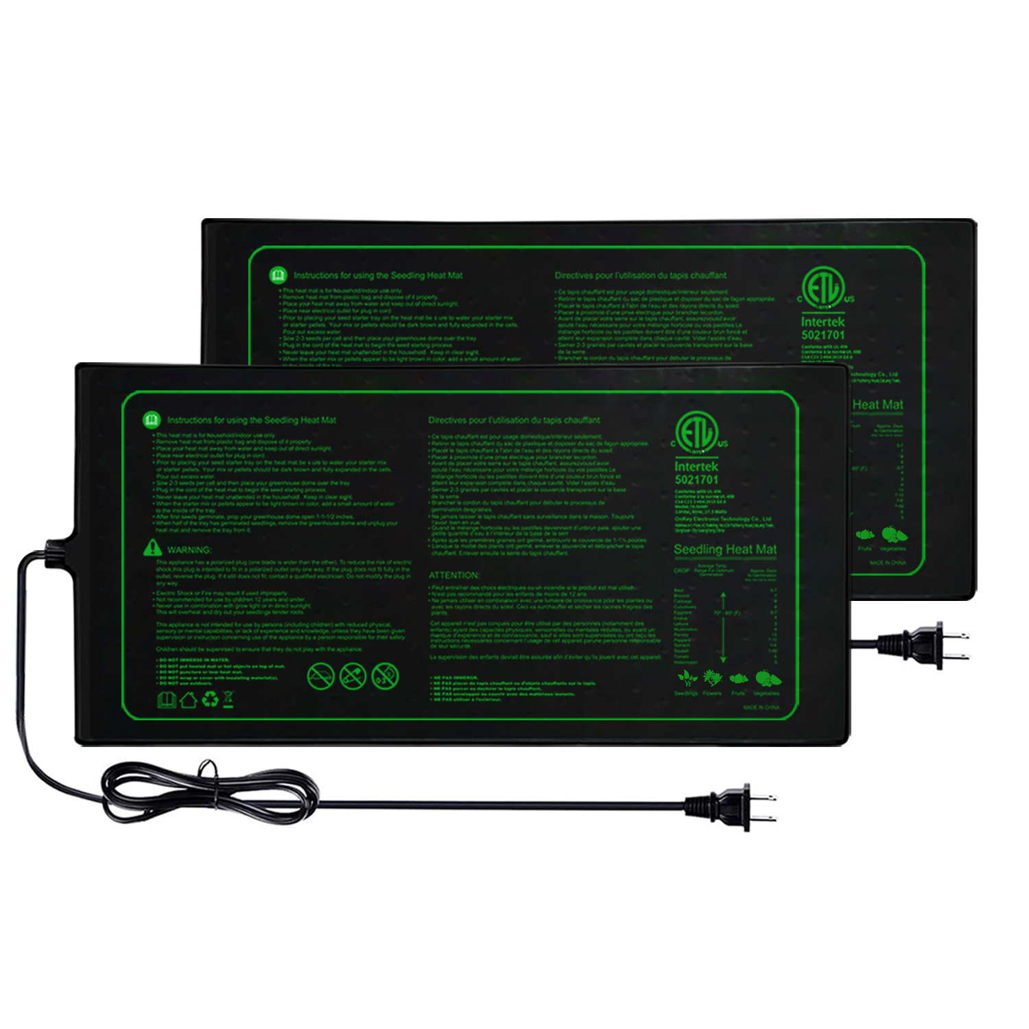 Two-pack 20x10Inch Seedling He - Seedling Heat Pad recension och pris