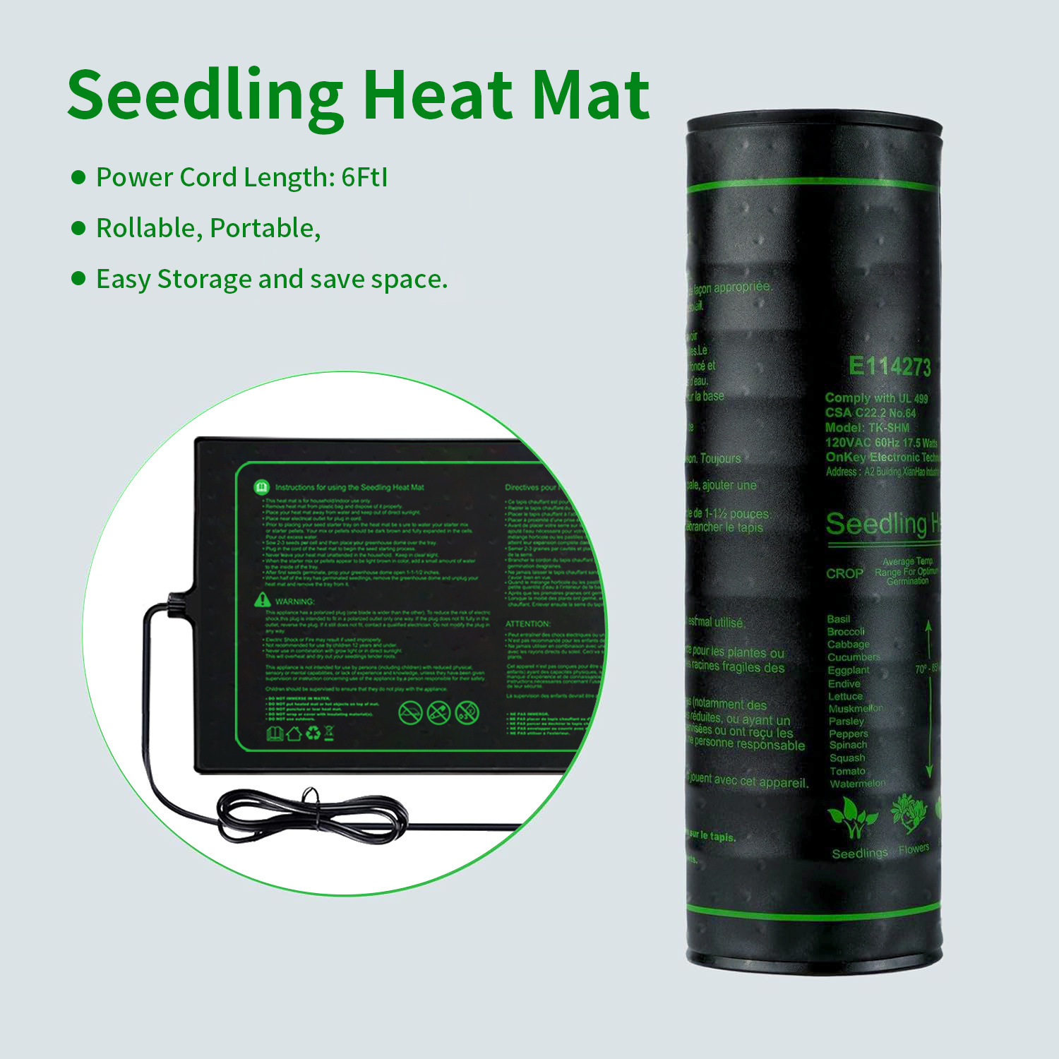 Two-pack 20x10Inch Seedling He - Seedling Heat Pad recension och pris