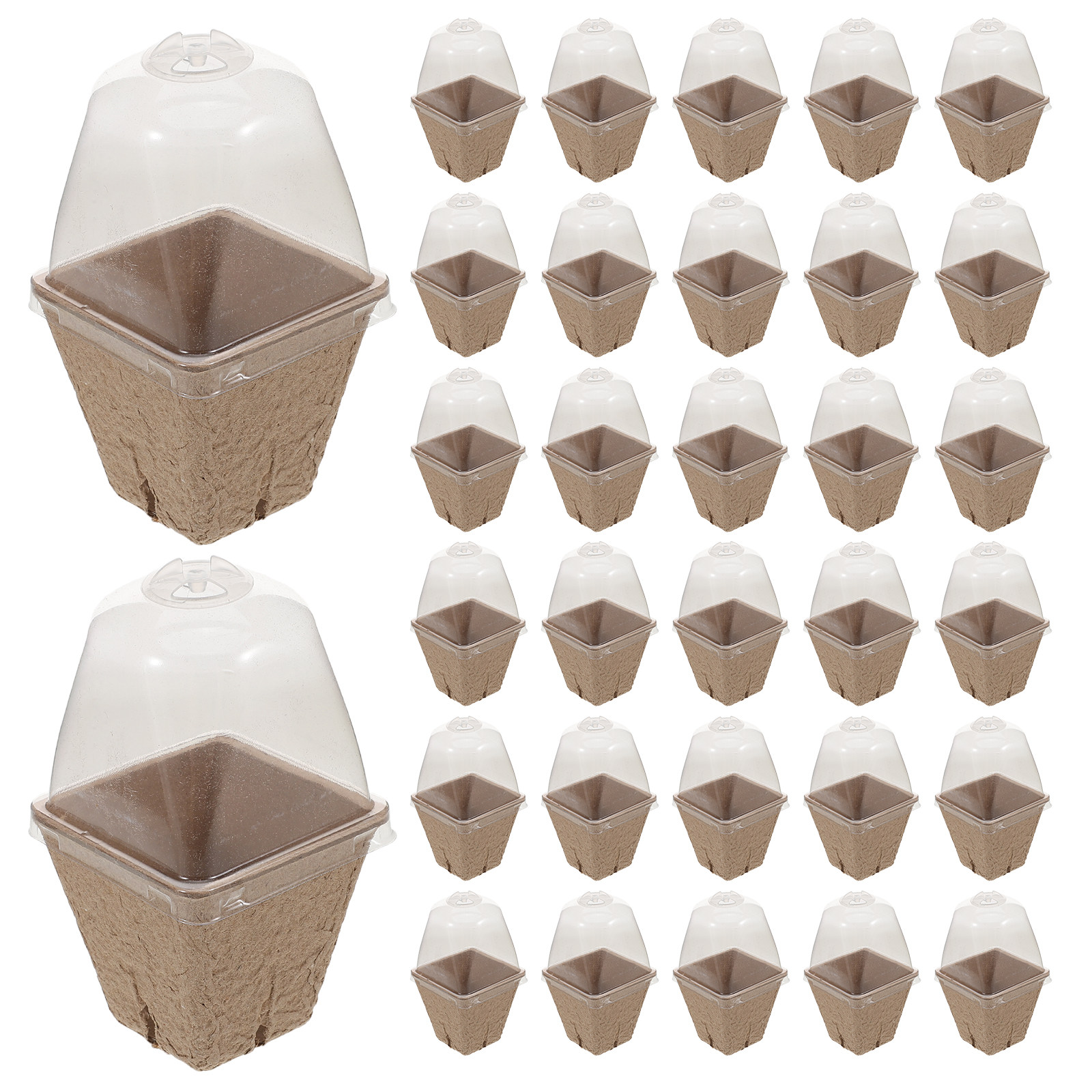 36Pcs Nursery Pots Paper Pulp  - Dome Propagation Kit recension och pris