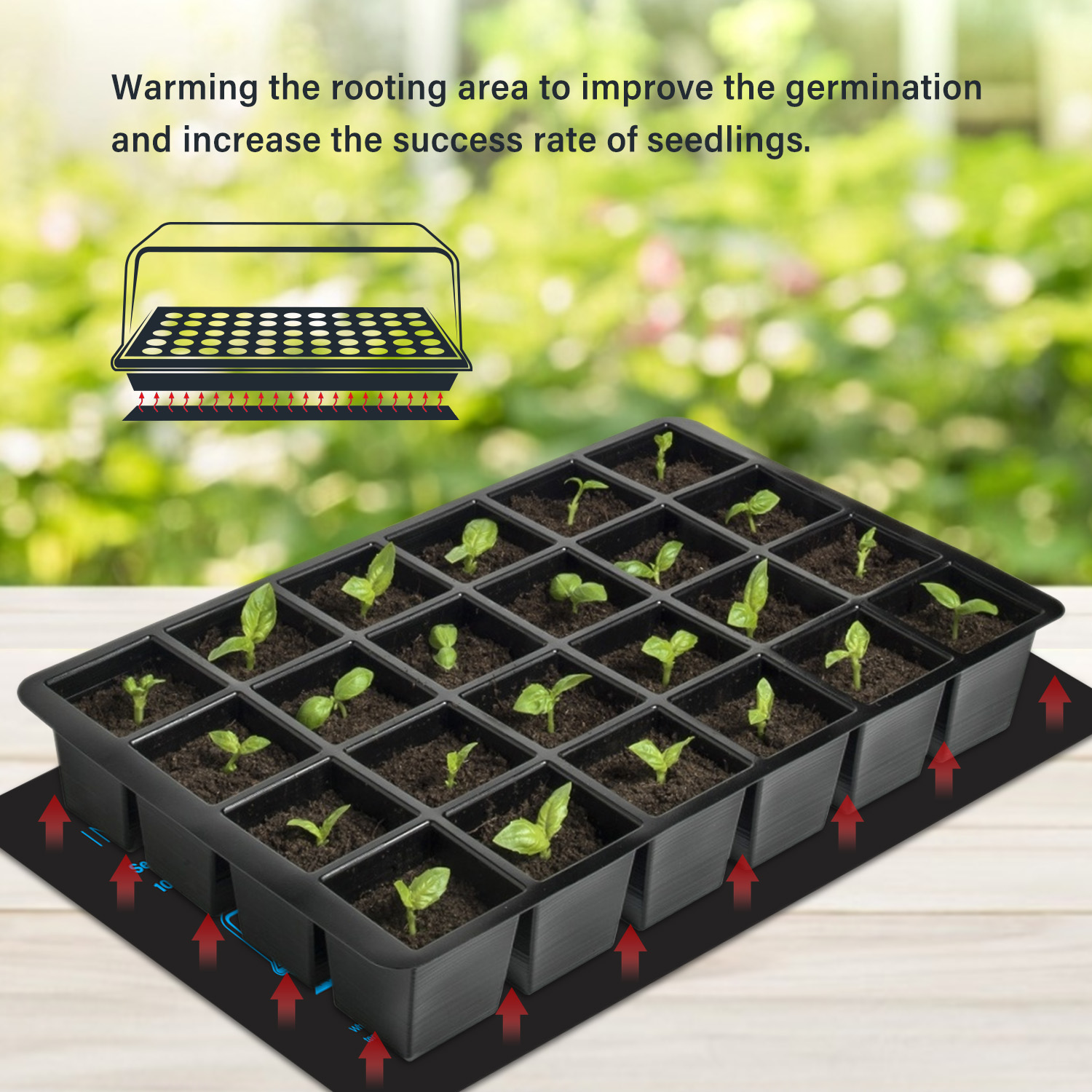 20.75x10CM EU/US/UK/AU Plug Se - Seedling Heat Pad recension och pris